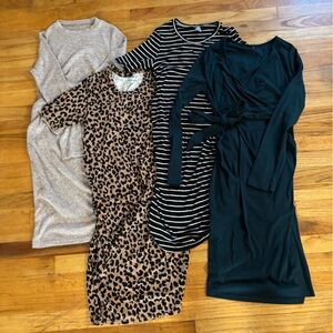 Lot of 4 pregnancy maternity dresses smalls & mediums